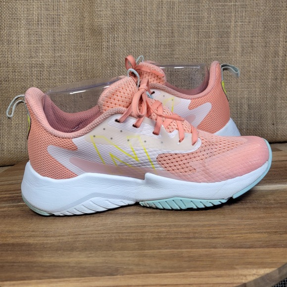 New Balance Rave‎ Run 2 Kids Running Shoes Size 3.5 Pink White Athletic Sneakers - Picture 7 of 9